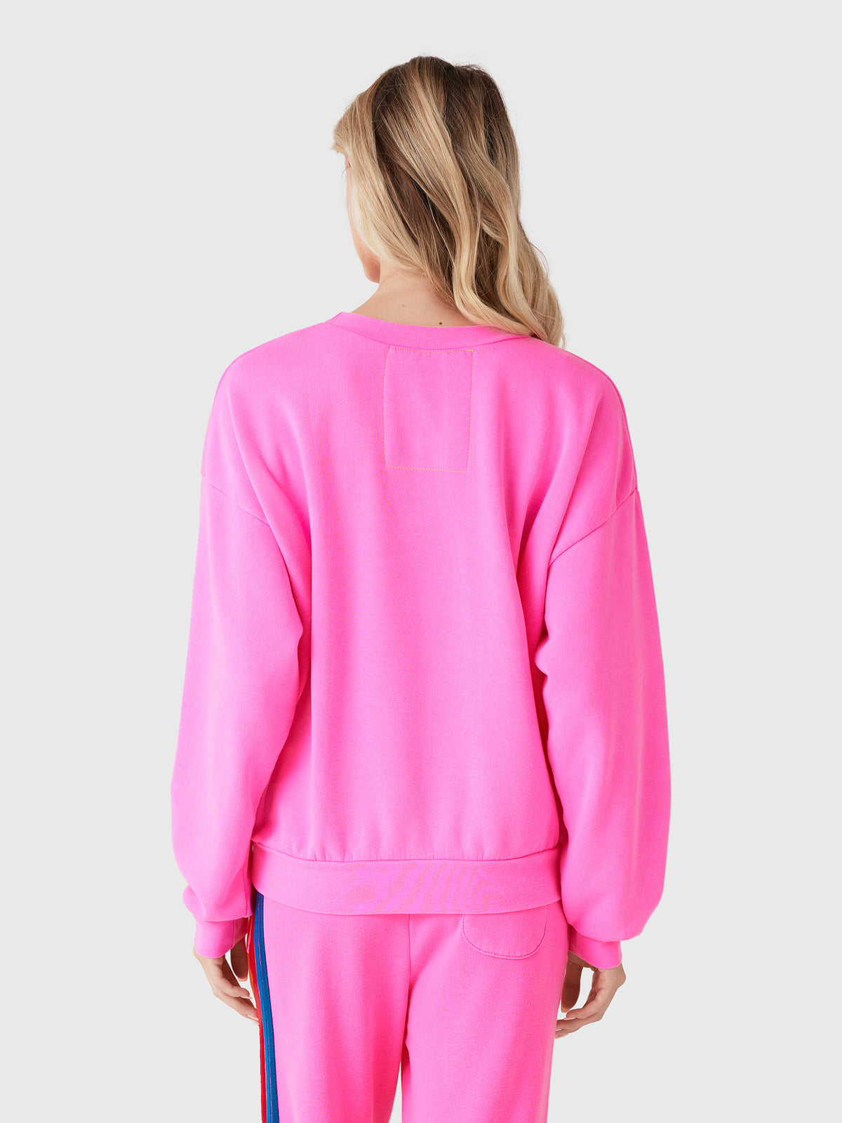 Aviator Nation Women's 5 Stripe Relaxed Crew Sweatshirt - Saint Bernard