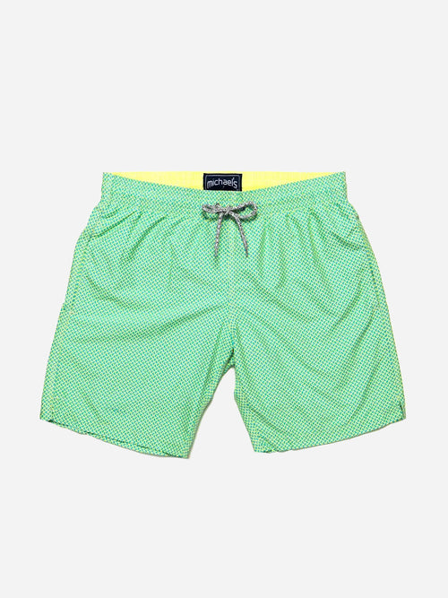 Michaels Swimwear Men's Wave Print Swim Trunk