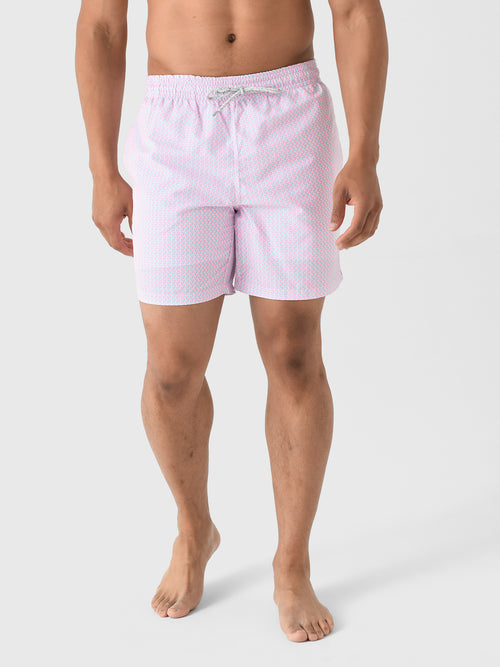 Michaels Swimwear Men's Wave Print Swim Trunk