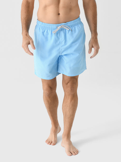 Michaels Swimwear Men's Wave Print Swim Trunk