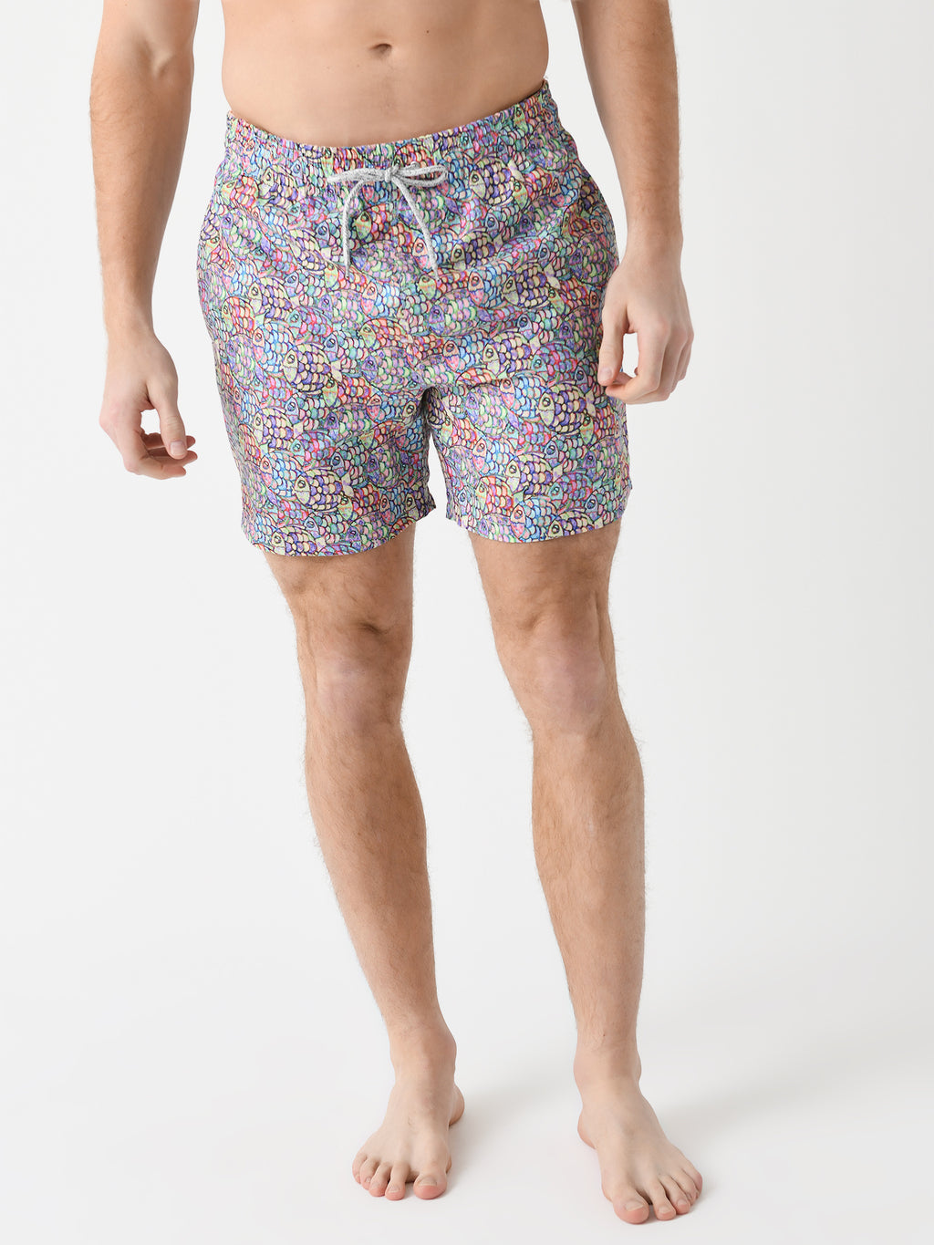 Michaels Swimwear Men's Abstract Fish Swim Trunk - Saint Bernard