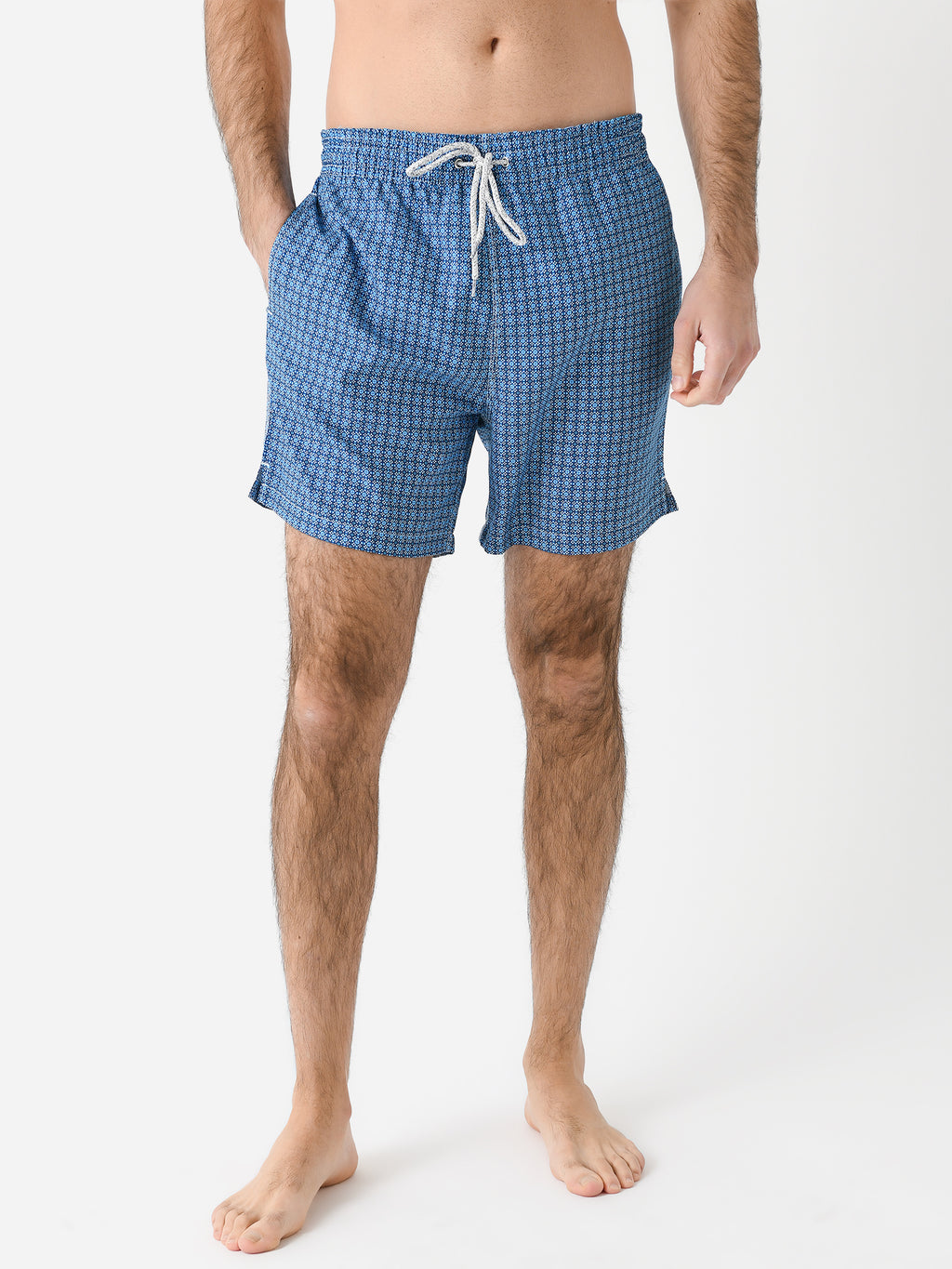 Michaels Swimwear Men's Moroccan Flowers Swim Trunk - Saint Bernard