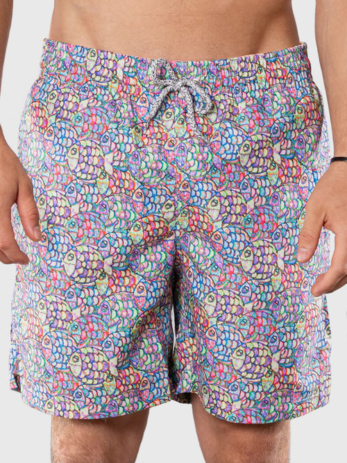 Michaels Swimwear Men's Abstract Fish Swim Trunk