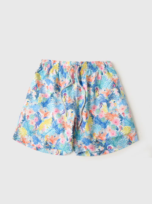 Michaels Swimwear Boys' White New Seahorses Swim Trunk