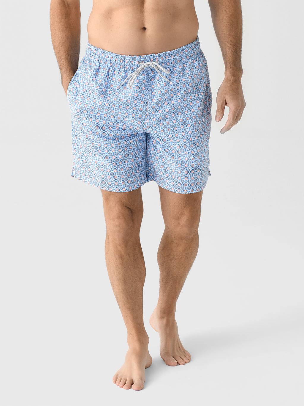 Michaels Swimwear Men's Blue Medallion Swim Trunk - Saint Bernard