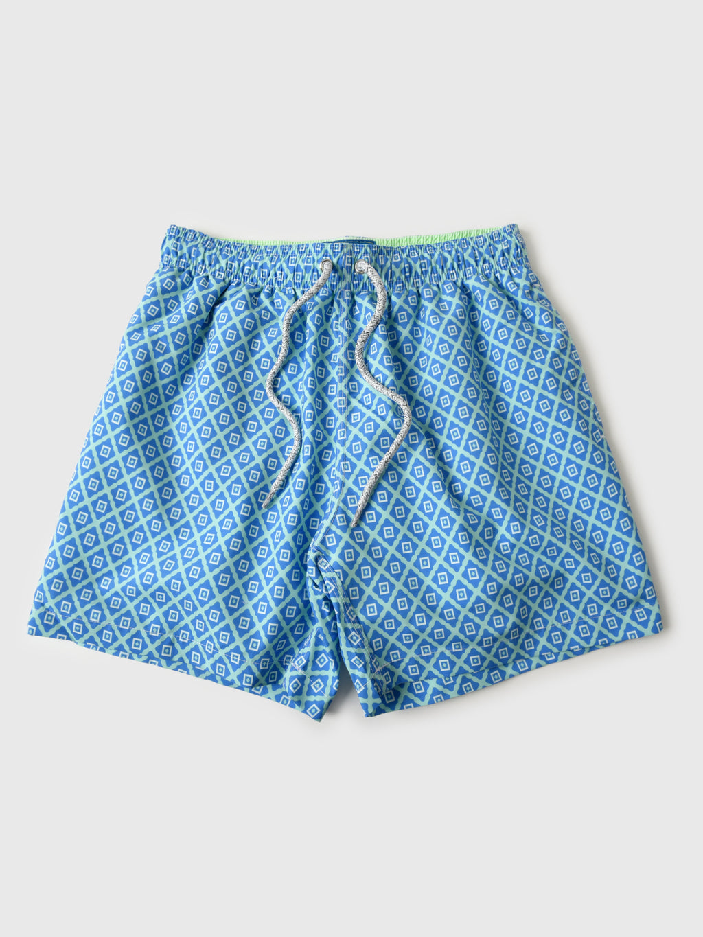 Michaels Swimwear Boys' Aqua Diamond Pattern Swim Trunk - Saint Bernard