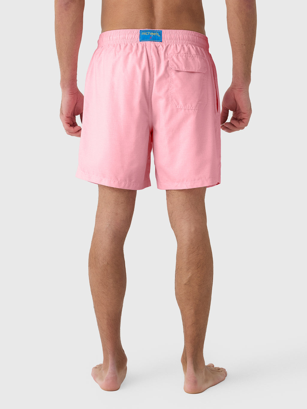 Michaels Swimwear Men's Linen Solid Swim Trunk - Saint Bernard