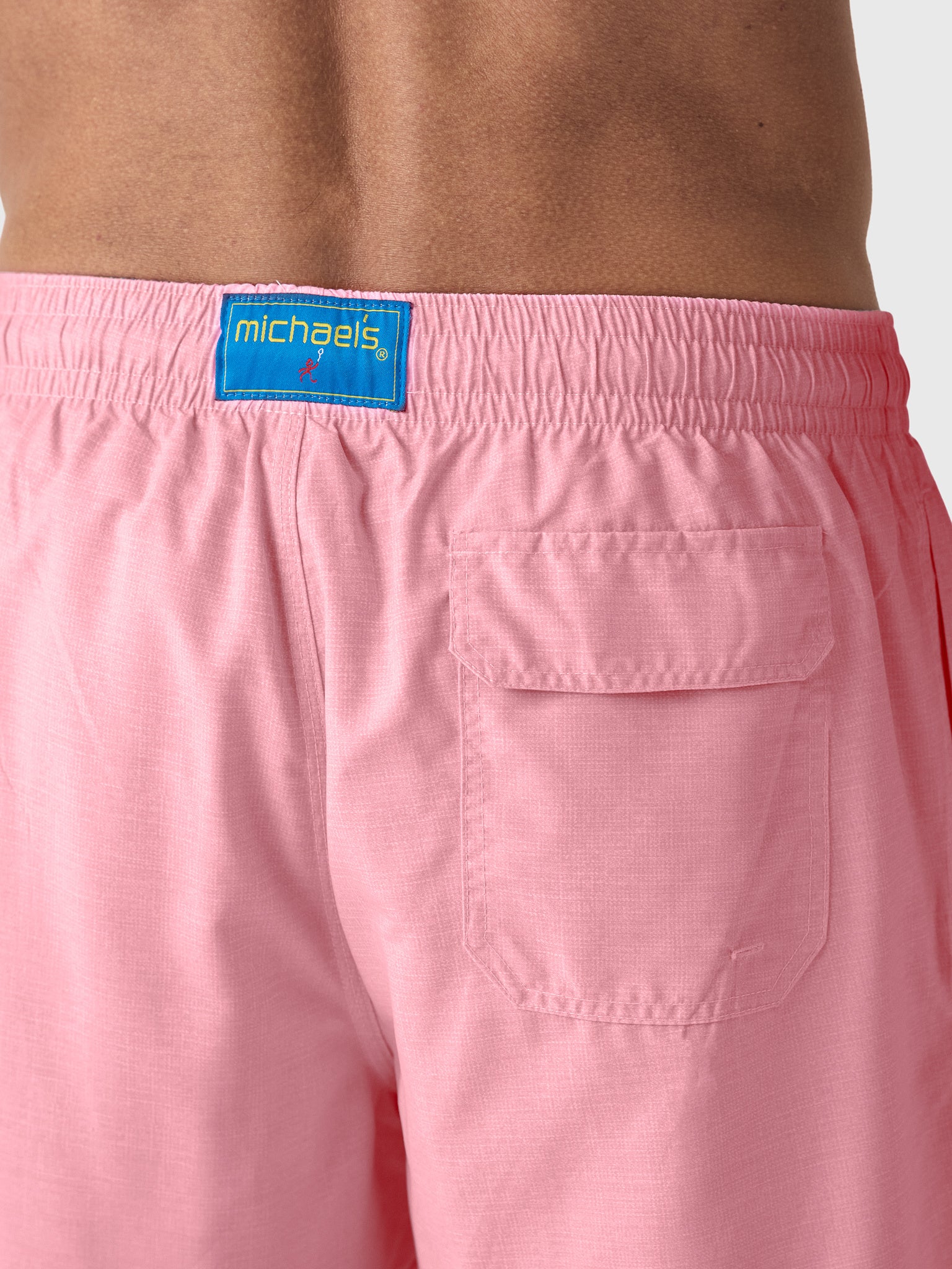 Michaels Swimwear Men's Linen Solid Swim Trunk - Saint Bernard