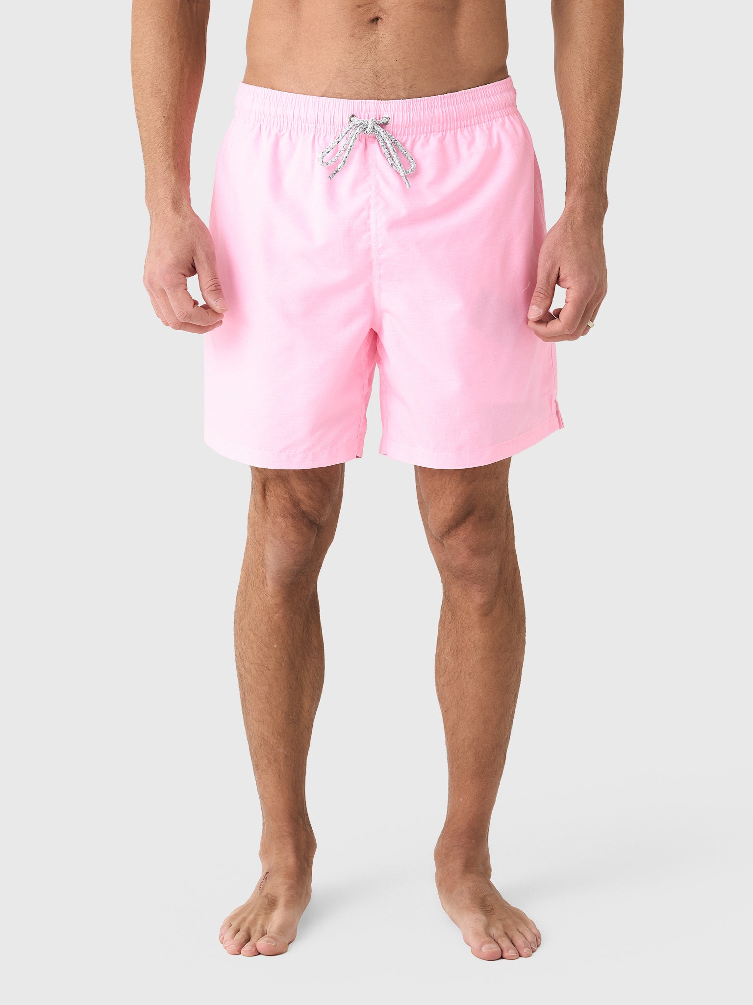 Michaels Swimwear Men's Linen Solid Swim Trunk - Saint Bernard