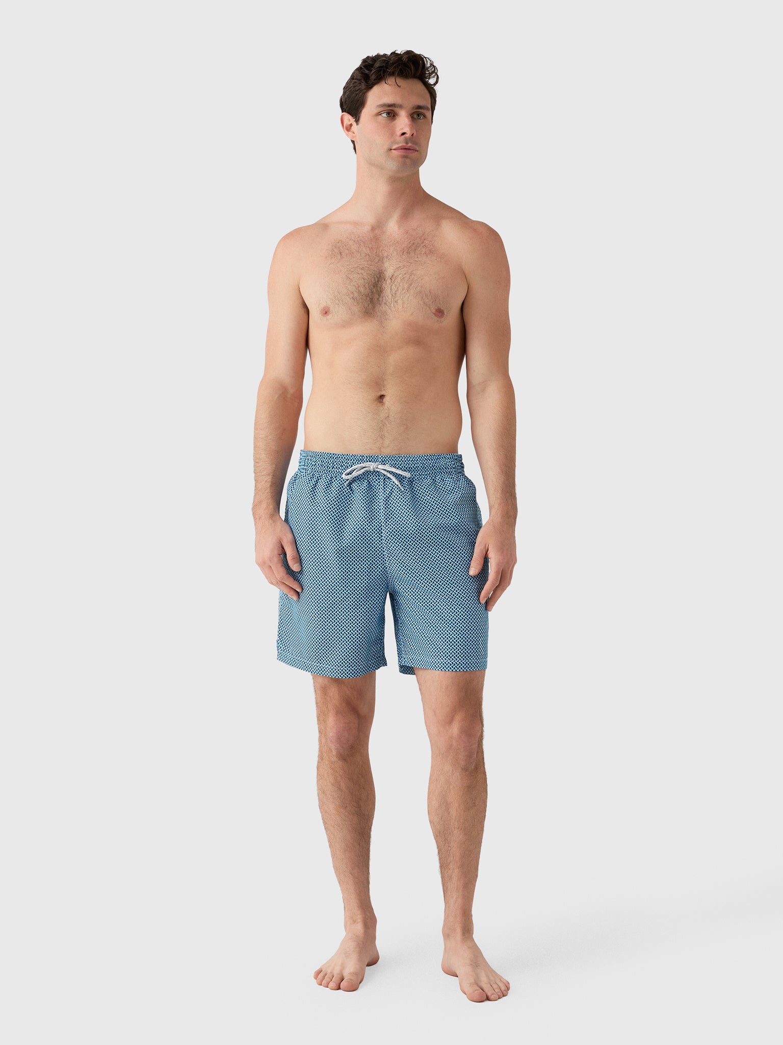 Michaels Swimwear Men's Wave Print Swim Trunk - Saint Bernard