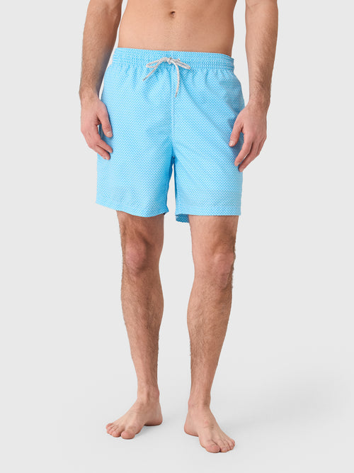 Michaels Swimwear Men's Wave Print Swim Trunk