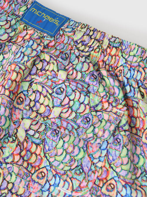 Michaels Swimwear Boys' Abstract Fish Swim Trunk