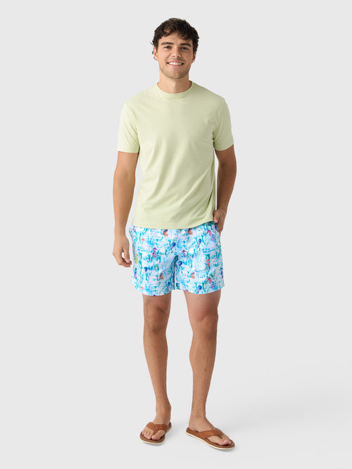 Michaels Swimwear Men's Seahorses In The Grass Swim Trunk