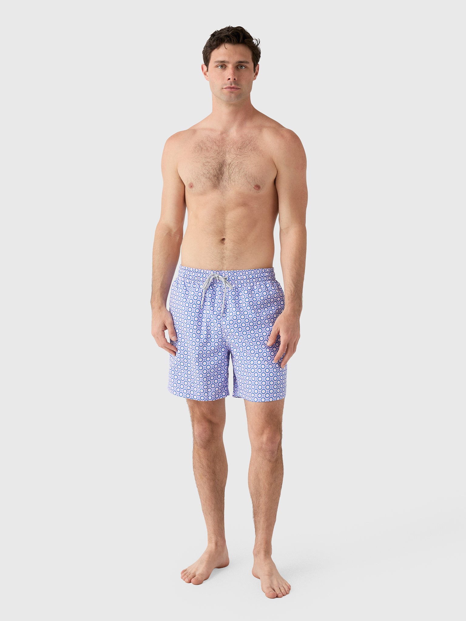 Michaels Swimwear Men's Retro Flowers Swim Trunk - Saint Bernard