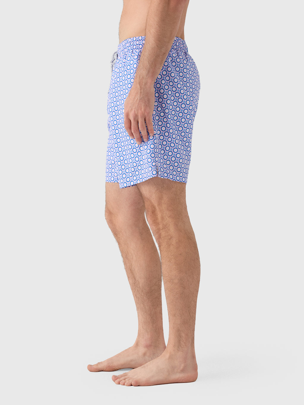Michaels Swimwear Men's Retro Flowers Swim Trunk - Saint Bernard