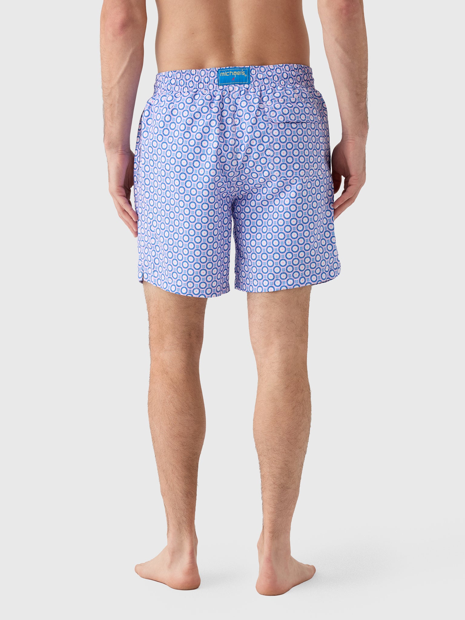Michaels Swimwear Men's Retro Flowers Swim Trunk - Saint Bernard