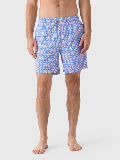 Michaels Swimwear Men's Retro Flowers Swim Trunk - Saint Bernard