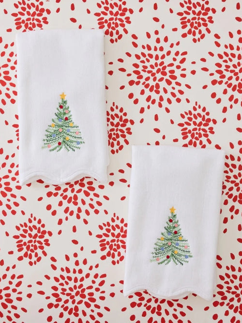 Weezie Scallop Powder Bath Towels