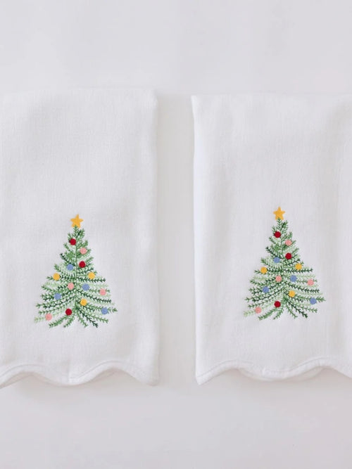 Weezie Scallop Powder Bath Towels