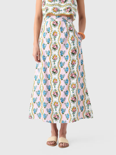Pink City Prints Women's Sicily Skirt - Saint Bernard