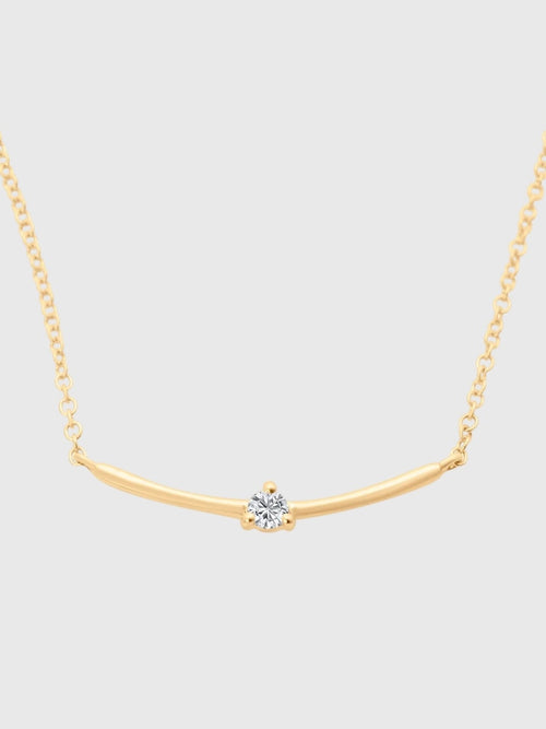 S. Bell Single Diamond Bar Necklace