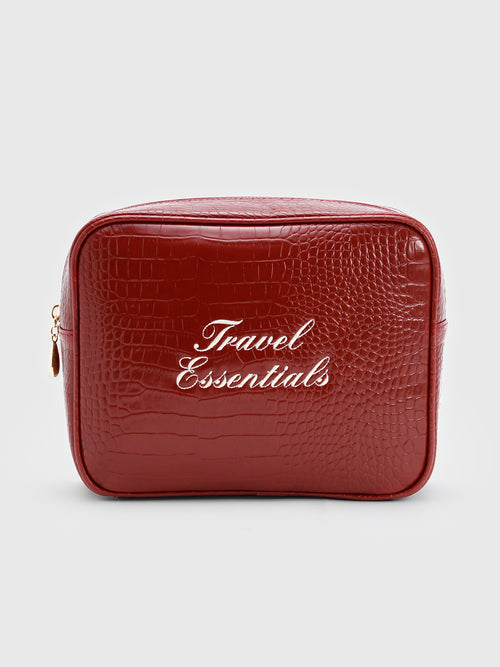 Abbode Travel Essentials Small Croc Pouch