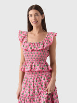 Pink City Prints Women's Susie Top - Saint Bernard