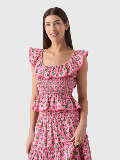 Pink City Prints Women's Susie Top - Saint Bernard