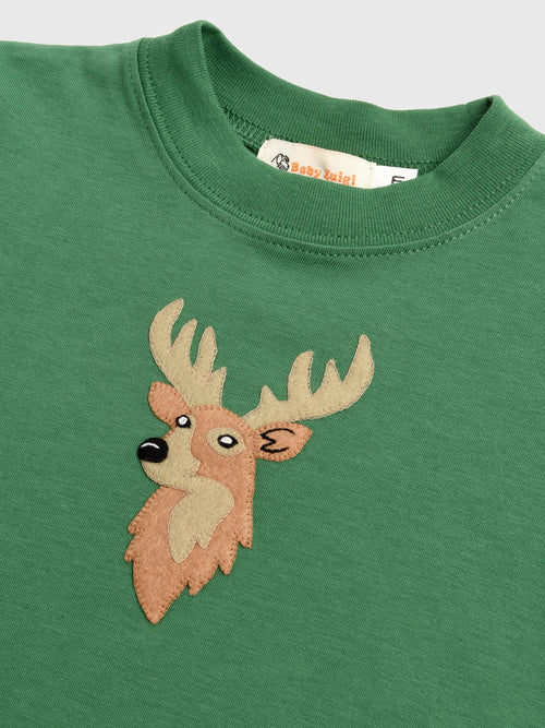 Luigi Boys' Deer Long Sleeve Tee