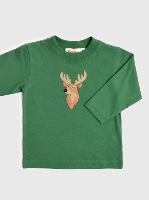 Luigi Boys' Deer Long Sleeve Tee