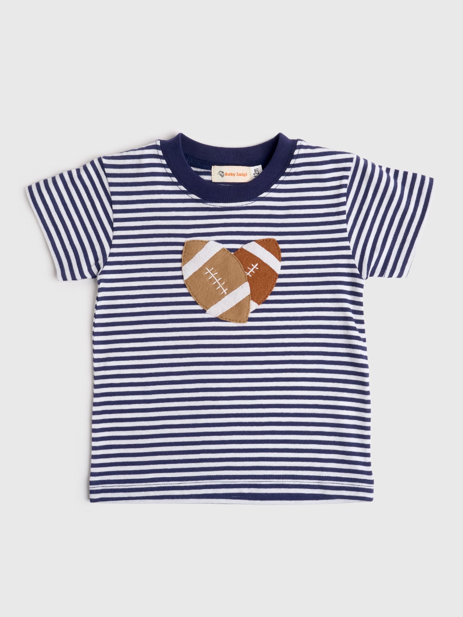 Luigi Boys' Stripe Football Tee - Saint Bernard