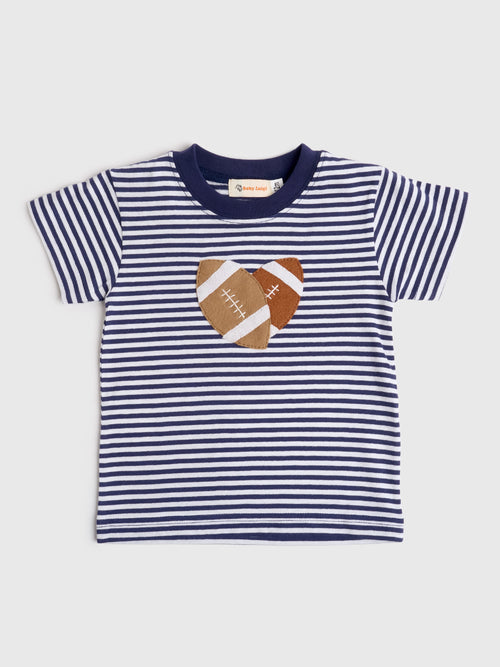 Luigi Boys' Stripe Football Tee
