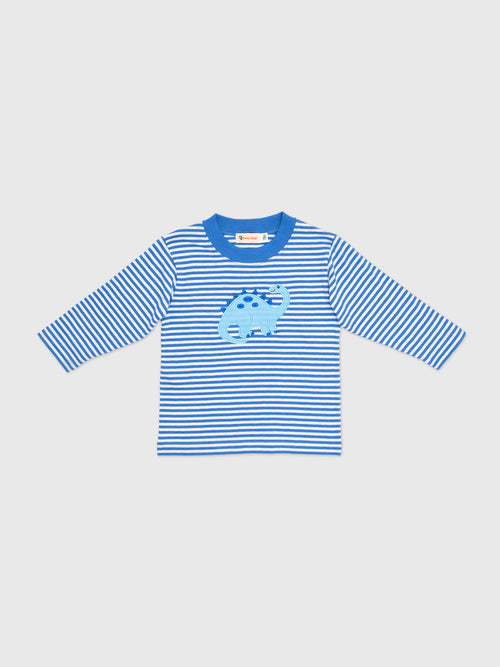 Luigi Boys' Dino Stripe Long Sleeve T-Shirt - Saint Bernard