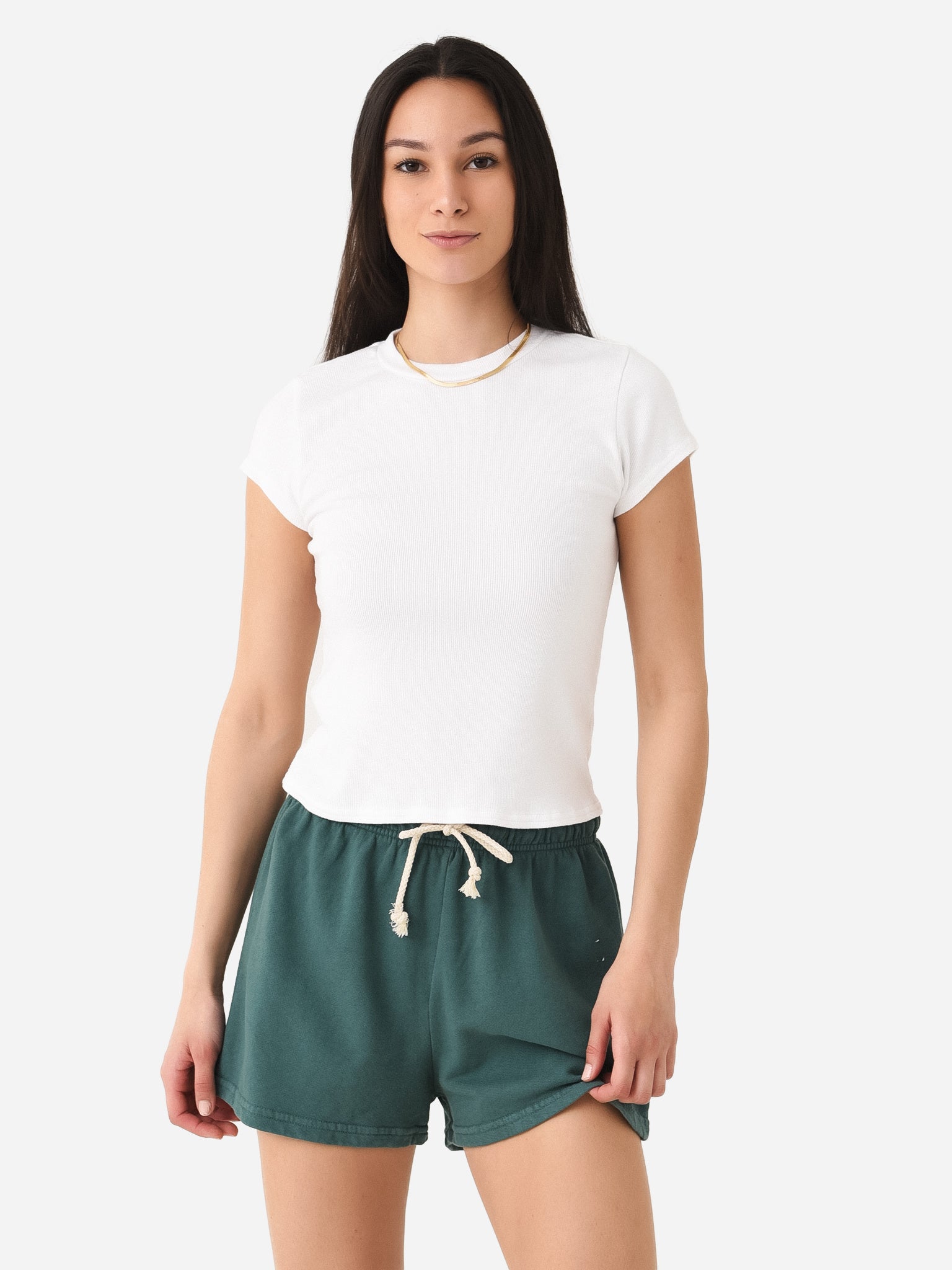Perfect White Tee Women's Jude Ribbed Tee - Saint Bernard