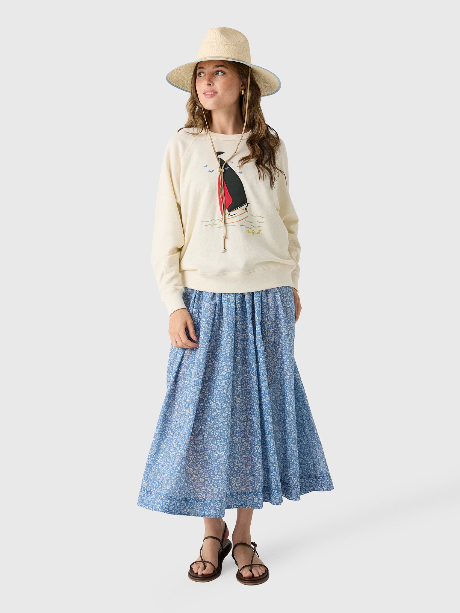 The Great Women's The Sailing Boat College Sweatshirt - Saint Bernard