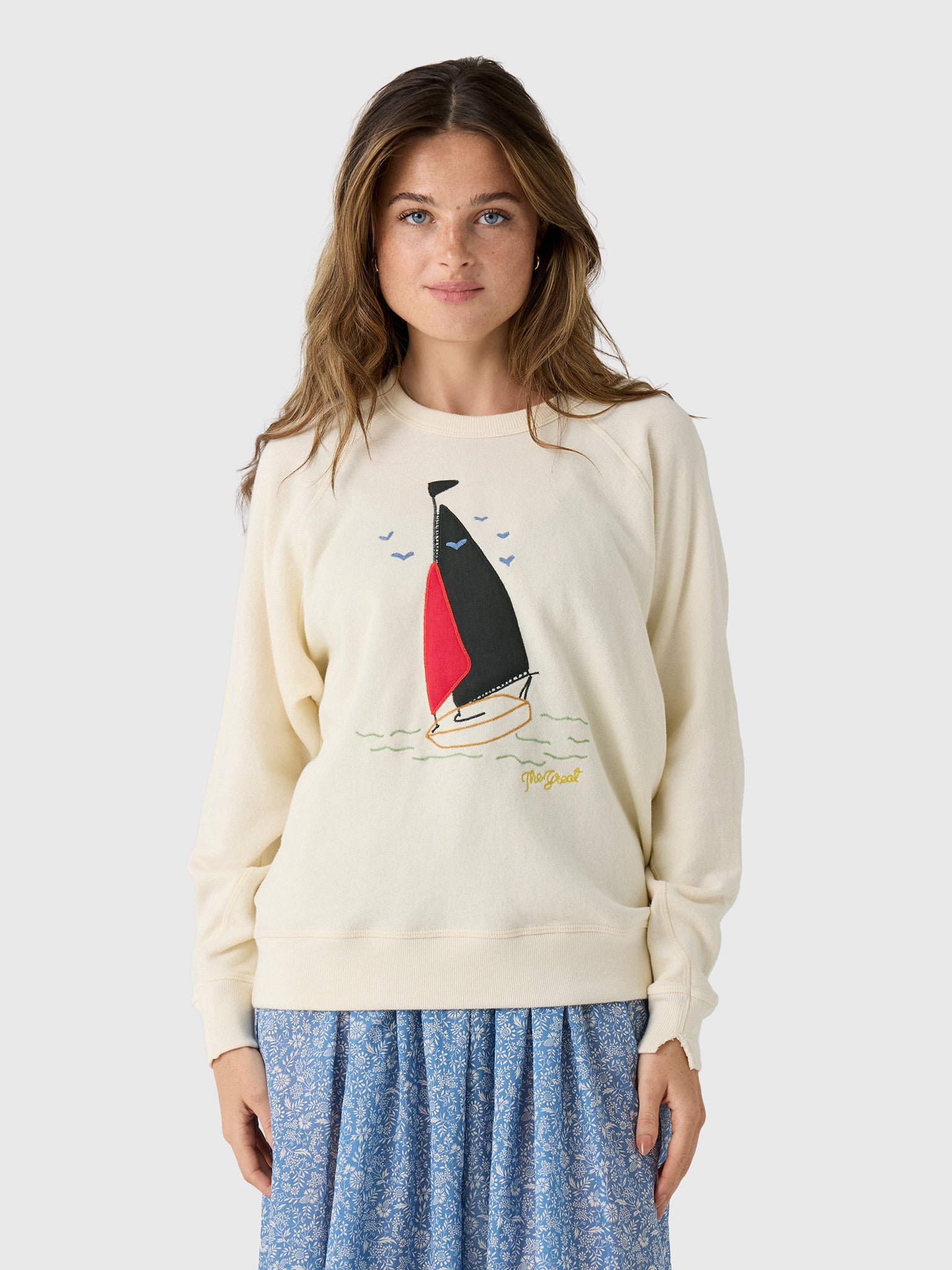 The Great Women's The Sailing Boat College Sweatshirt - Saint Bernard
