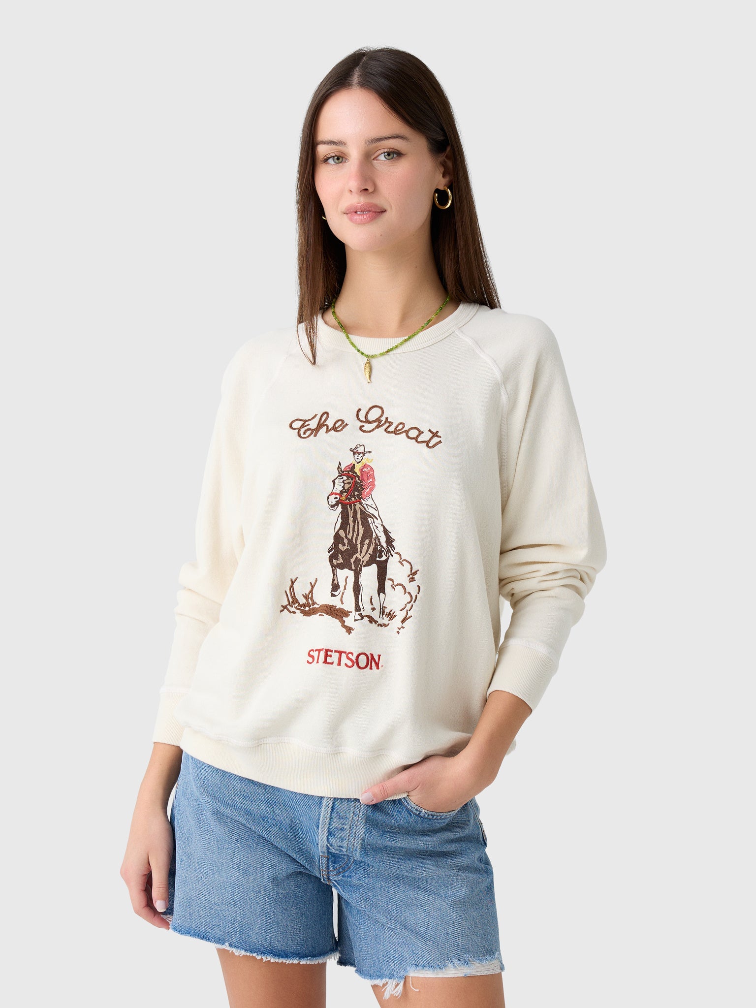 The Great X Stetson Women's The College Stetson Graphic Sweatshirt - Saint Bernard