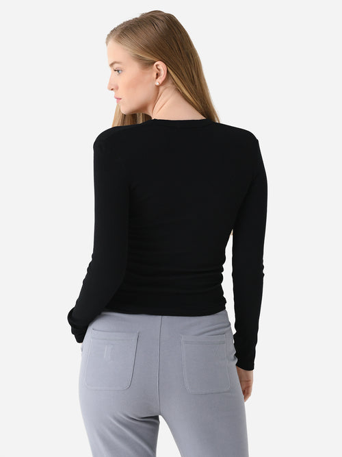Perfect White Tee Women's Robyn Long Sleeve U-Neck Tee