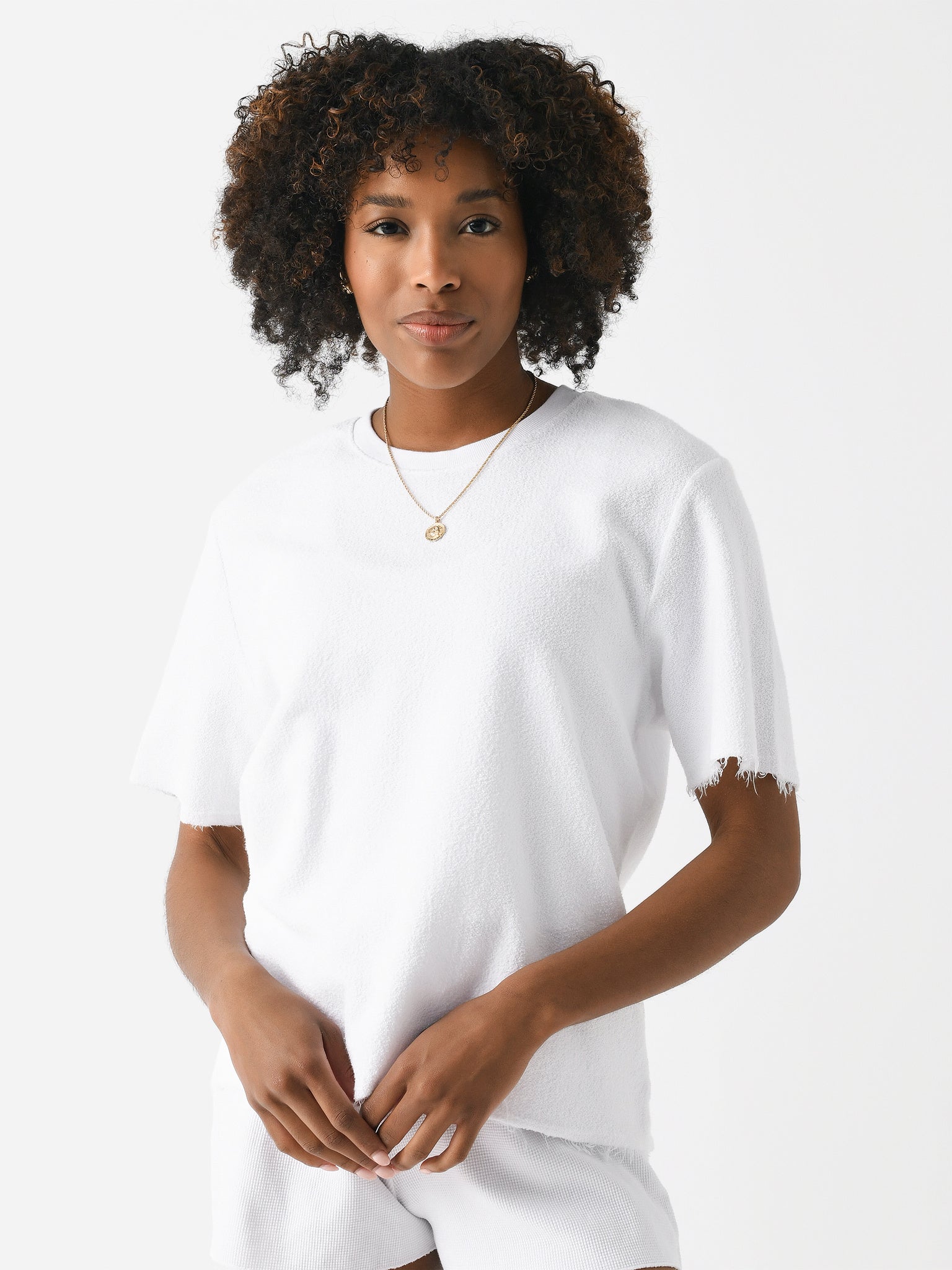 Perfect White Tee Women's Demi Terry Tee - Saint Bernard
