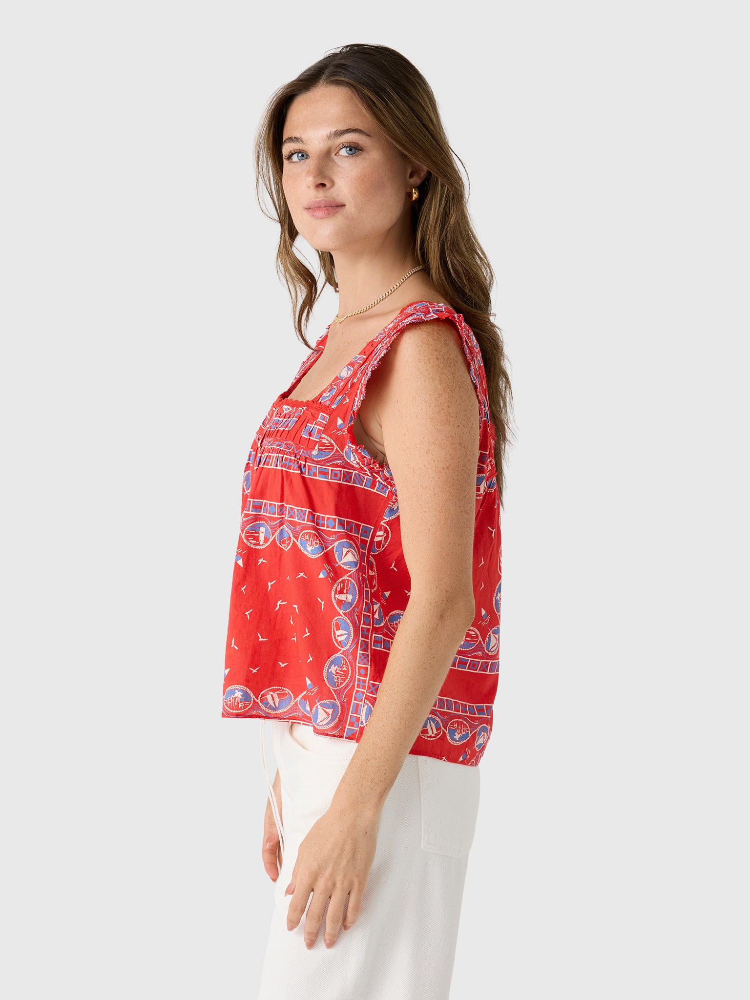The Great Women's The Victorian Pleat Tank - Saint Bernard