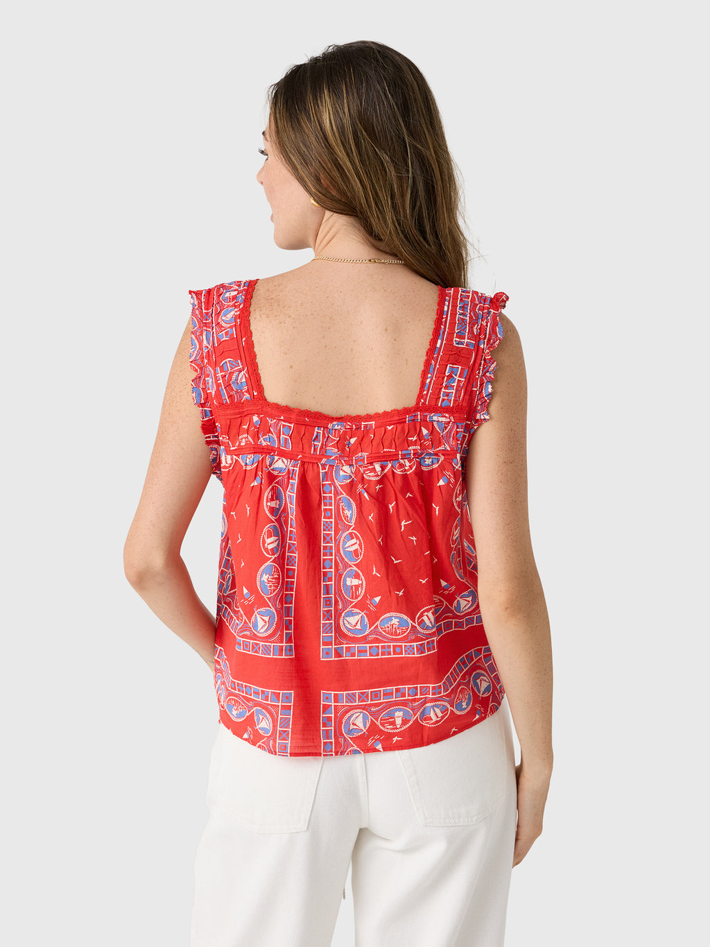 The Great Women's The Victorian Pleat Tank - Saint Bernard