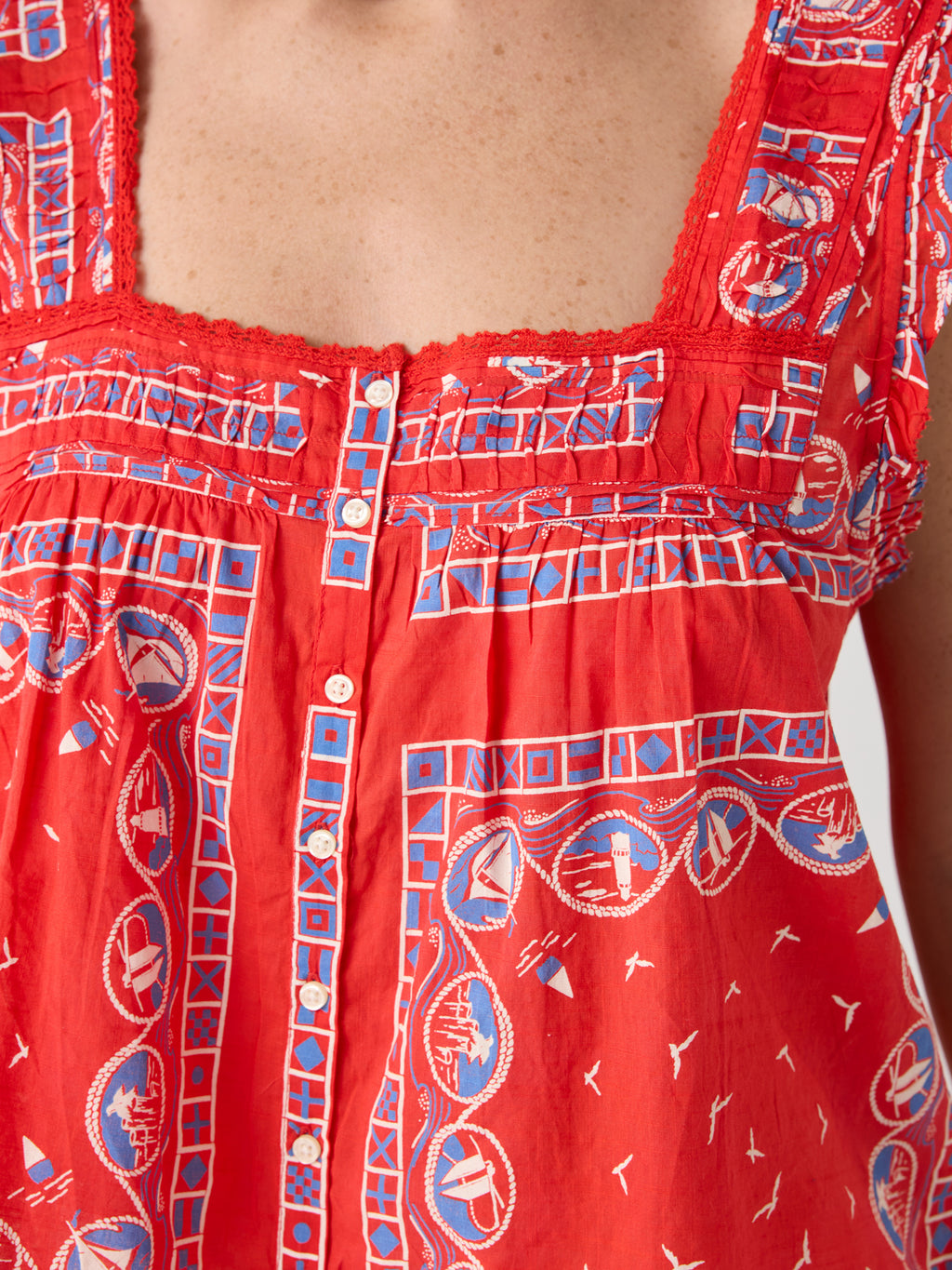 The Great Women's The Victorian Pleat Tank - Saint Bernard
