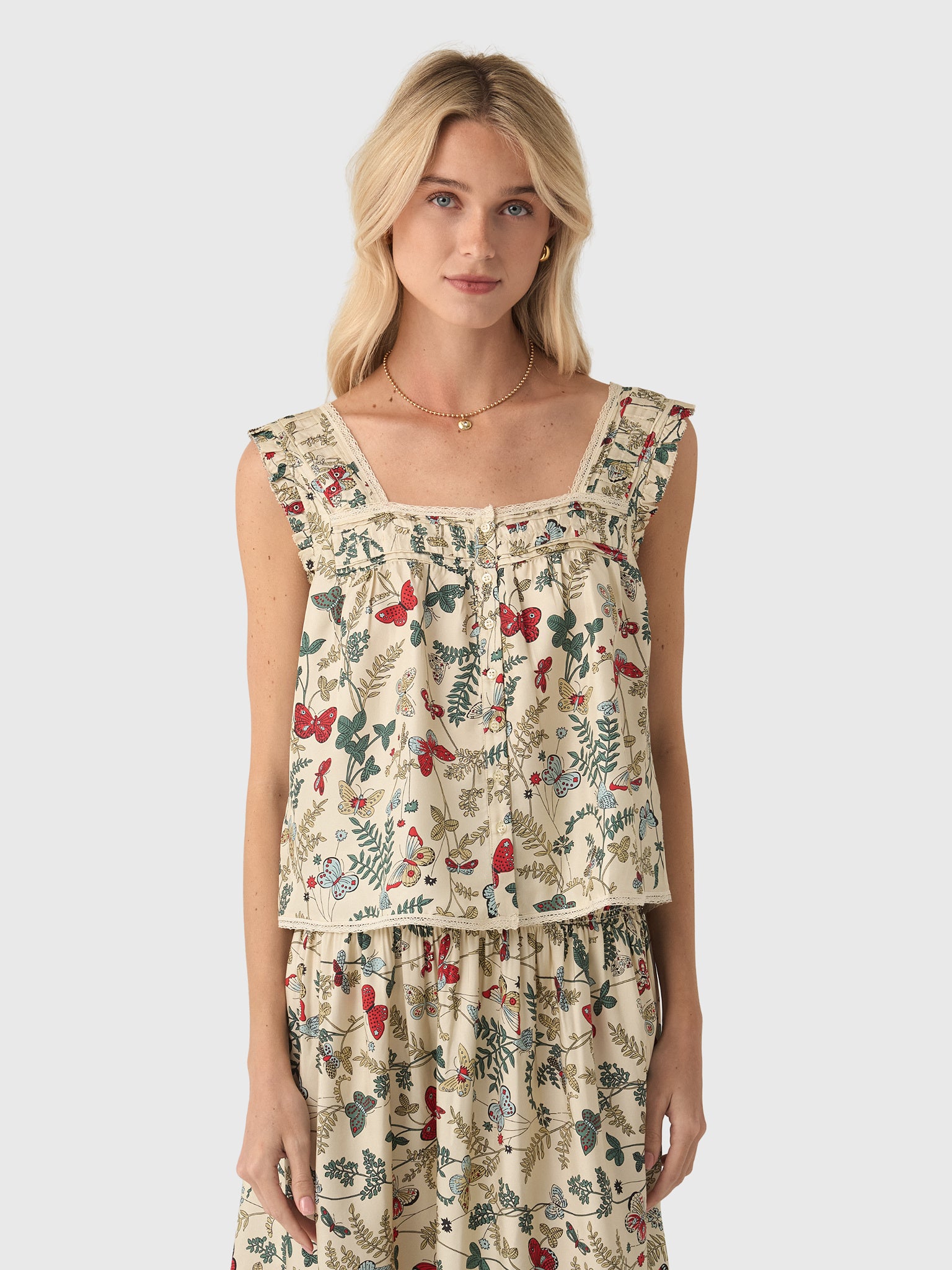 The Great Women's The Victorian Pleat Tank - Saint Bernard