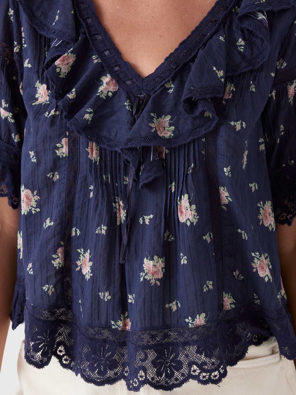 LoveShackFancy Women's Romilly Blouse - Saint Bernard