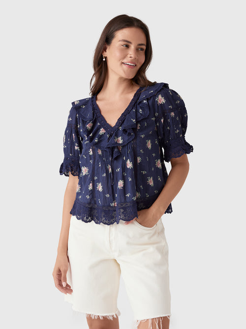 LoveShackFancy Women's Romilly Blouse