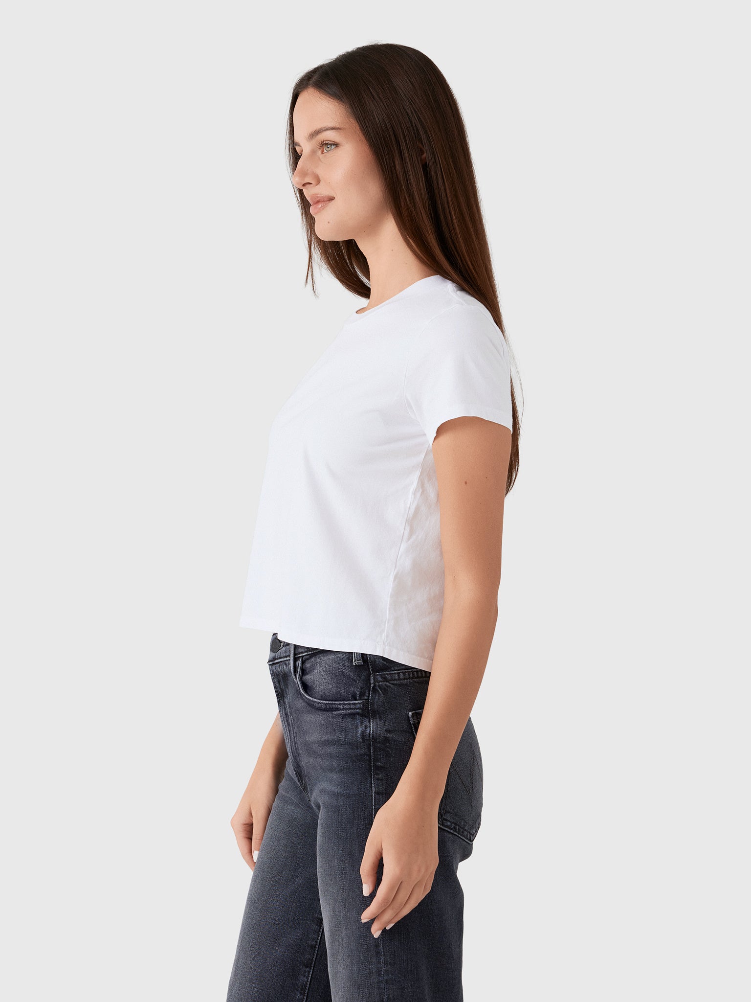 Perfect White Tee Women's Springsteen Baby Tee - Saint Bernard