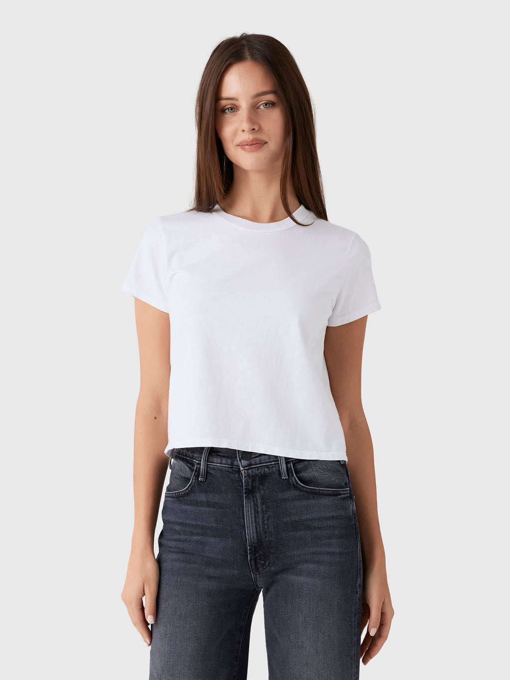 Perfect White Tee Women's Springsteen Baby Tee - Saint Bernard