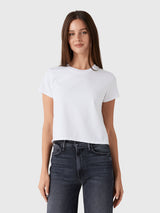 Perfect White Tee Women's Springsteen Baby Tee - Saint Bernard