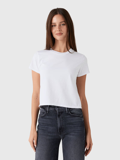 Perfect White Tee Women's Springsteen Baby Tee - Saint Bernard