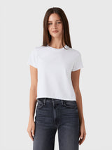 Perfect White Tee Women's Springsteen Baby Tee - Saint Bernard